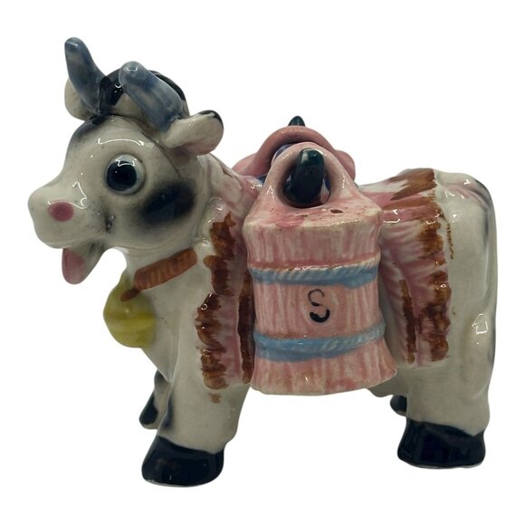 Hand-Painted Ceramic Cow Salt & Pepper Shakers Vintage Collectible 1950s Style - Picture 11 of 11